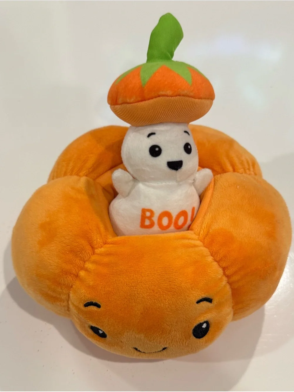 American Greetings Pumpkin Peek A Boo Ghost Plush Stuffed Doll Halloween Cute 8